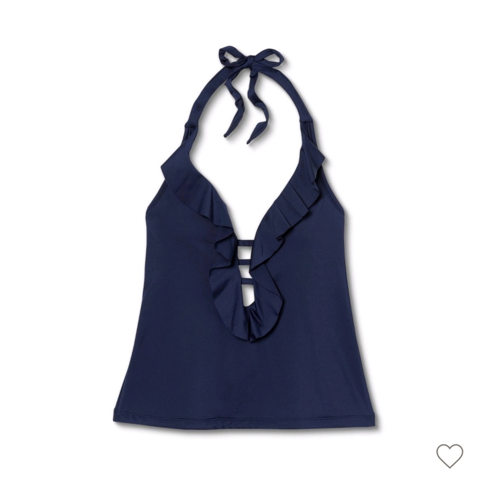 Women's Ruffle Halter Tankini Top